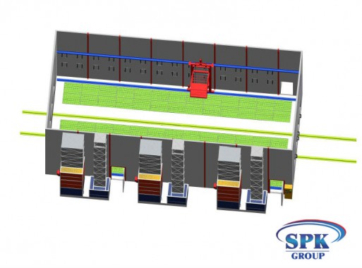 Окрасочно сушильная камера для сварных металлоконструкций с тележкой SPK 16x7x6 Окрасочно сушильная камера для сварных металлоконструкций с тележкой SPK 16x7x6