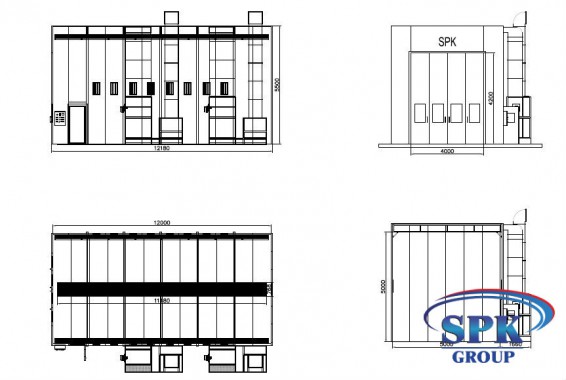 Покрасочная камера для металла SPK 12.5.5 Покрасочная камера для металла SPK 12.5.5