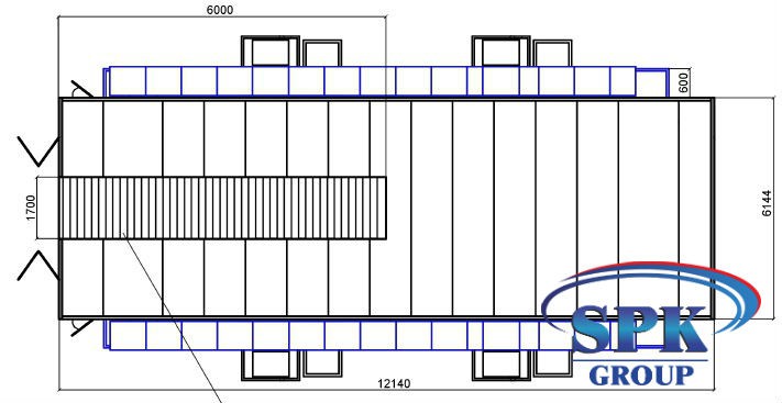 Окрасочно-сушильная камера для металлоконструкций SPK-12.6.5 Россия Окрасочно-сушильная камера для металлоконструкций SPK-12.6.5 Россия
