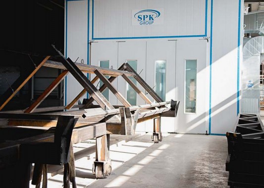 Окрасочно-сушильная камера для окраски металлоконструкций и ферм SPK 15.4.6. Италия Окрасочно-сушильная камера для окраски металлоконструкций и ферм SPK 15.4.6. Италия