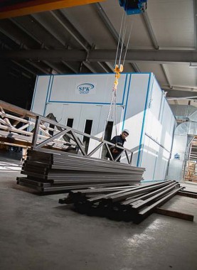 Окрасочно-сушильная камера для окраски металлоконструкций и ферм SPK 15.4.6. Италия Окрасочно-сушильная камера для окраски металлоконструкций и ферм SPK 15.4.6. Италия