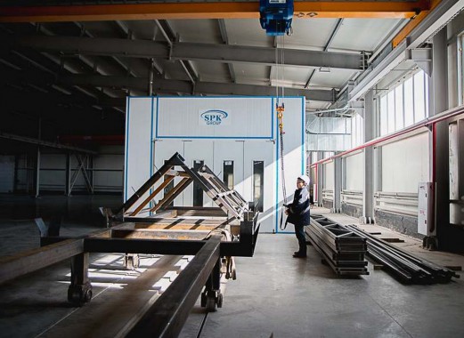 Окрасочно-сушильная камера для окраски металлоконструкций и ферм SPK 15.4.6. Италия Окрасочно-сушильная камера для окраски металлоконструкций и ферм SPK 15.4.6. Италия
