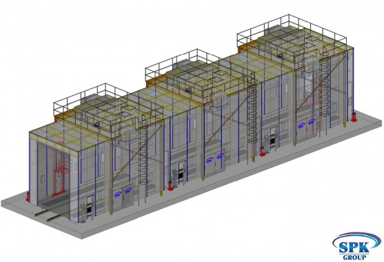 Комплекс для окраски и сушки трамваев проходного типа SPK-33.6.6