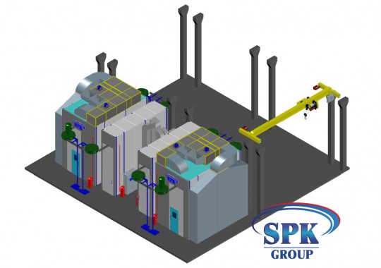 Покрасочно-сушильный комплекс для деталей авиатехники SPK-16.16.6 Покрасочно-сушильный комплекс для деталей авиатехники SPK-16.16.6