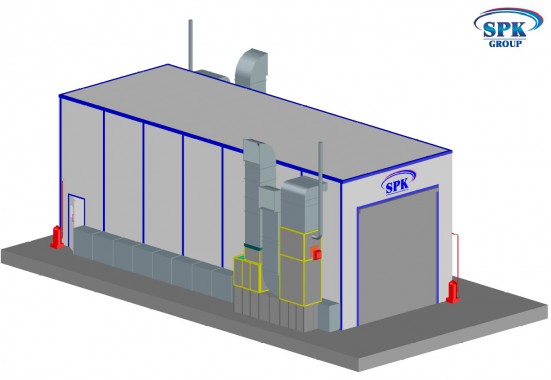 Камера окраски для автобусов и грузовых автомобилей тупикового типа SPK-15.6.5 Камера окраски для автобусов и грузовых автомобилей тупикового типа SPK-15.6.5