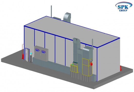 Камера окраски для автобусов и грузовых автомобилей тупикового типа SPK-15.6.5 Камера окраски для автобусов и грузовых автомобилей тупикового типа SPK-15.6.5