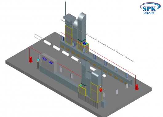 Камера окраски для автобусов и грузовых автомобилей тупикового типа SPK-15.6.5 Камера окраски для автобусов и грузовых автомобилей тупикового типа SPK-15.6.5