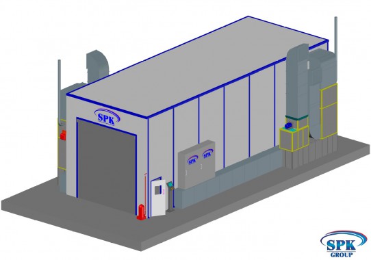 Камера окраски для автобусов и грузовых автомобилей тупикового типа SPK-15.6.5 Камера окраски для автобусов и грузовых автомобилей тупикового типа SPK-15.6.5