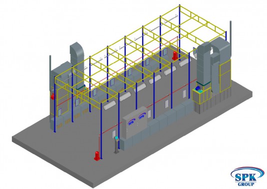Камера окраски для автобусов и грузовых автомобилей тупикового типа SPK-15.6.5 Камера окраски для автобусов и грузовых автомобилей тупикового типа SPK-15.6.5