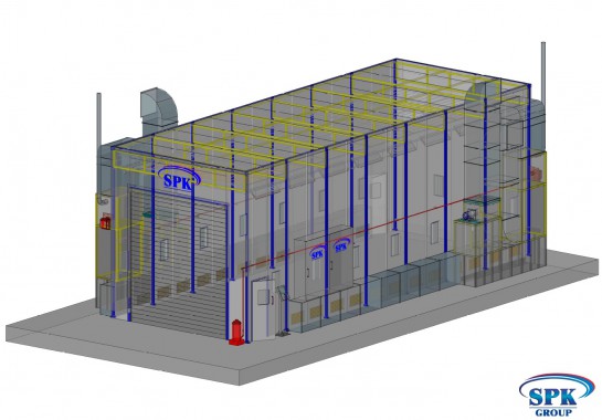 Камера окраски для автобусов и грузовых автомобилей тупикового типа SPK-15.6.5 Камера окраски для автобусов и грузовых автомобилей тупикового типа SPK-15.6.5