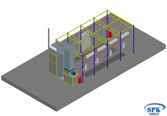 Покрасочно-сушильная камера для легковых автомобилей и деталей кузова SPK-8.4.4 Покрасочно-сушильная камера для легковых автомобилей и деталей кузова SPK-8.4.4