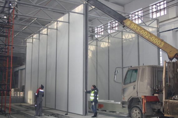 Покрасочно-сушильная камера для локомотивов для Музея РЖД г. Екатеринбург