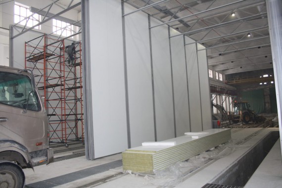 Покрасочно-сушильная камера для локомотивов для Музея РЖД г. Екатеринбург