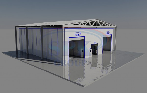 Окрасочно-сушильный комплекс для обработки металлических ферм сложной конструкции SPK-20.20.5 