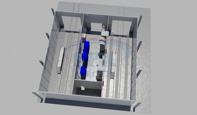 Окрасочно-сушильный комплекс для обработки металлических ферм сложной конструкции SPK-20.20.5 