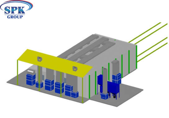 Комплекс подготовки и окраски металлоконструкций SPK-18.5.5 ОСК DB
