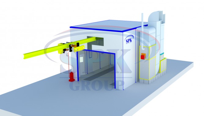 Покрасочно-сушильная камера для сварных металлоконструкций SPK-5.5.3 Покрасочно-сушильная камера для сварных металлоконструкций SPK-5.5.3