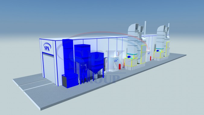 Комплекс подготовки и покраски металлоконструкций  SPK-27.4.4 Комплекс подготовки и покраски металлоконструкций  SPK-27.4.4