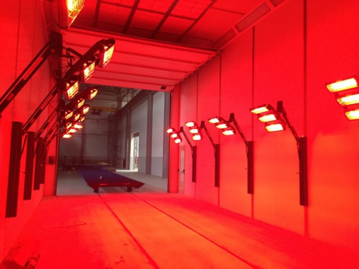 Комплекс подготовки и покраски поверхности для военной техники. Камера инфракрасной сушки SPK-15.6.6