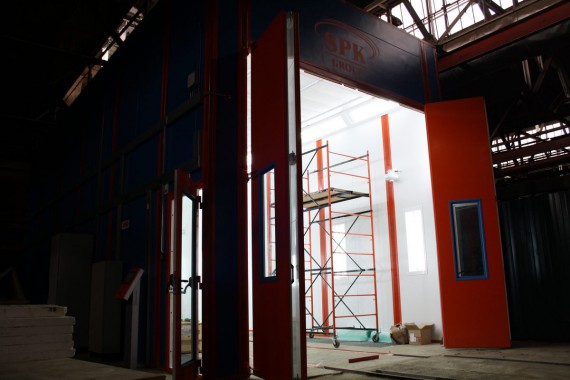 Окрасочно-сушильная камера для вилочных погрузчиков и металлоконструкций (Невьянский Машиностроительный Завод, г. Невьянск, Свердловская область)