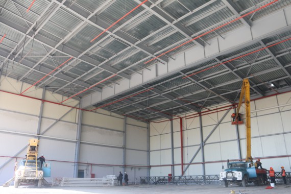 Покрасочно-сушильная камера для самолетов Airbus в Авиационно-техническом центре