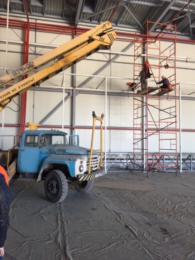 Покрасочно-сушильная камера для самолетов Airbus в Авиационно-техническом центре