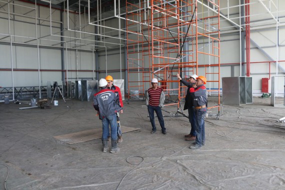 Покрасочно-сушильная камера для самолетов Airbus в Авиационно-техническом центре