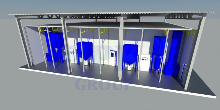 Комплекс для подготовки и покраски нефтяных труб SPK-18.22.7 Комплекс для подготовки и покраски нефтяных труб SPK-18.22.7