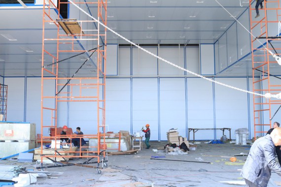 Покрасочно-сушильная камера для самолетов Airbus в Авиационно-техническом центре