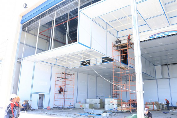 Покрасочно-сушильная камера для самолетов Airbus в Авиационно-техническом центре