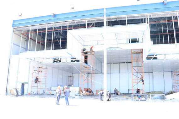 Покрасочно-сушильная камера для самолетов Airbus в Авиационно-техническом центре