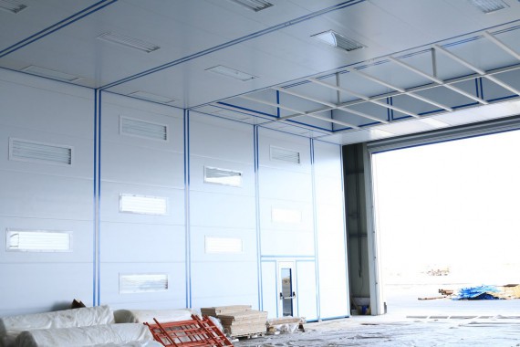 Покрасочно-сушильная камера для самолетов Airbus в Авиационно-техническом центре