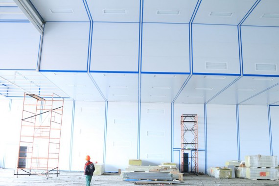 Покрасочно-сушильная камера для самолетов Airbus в Авиационно-техническом центре