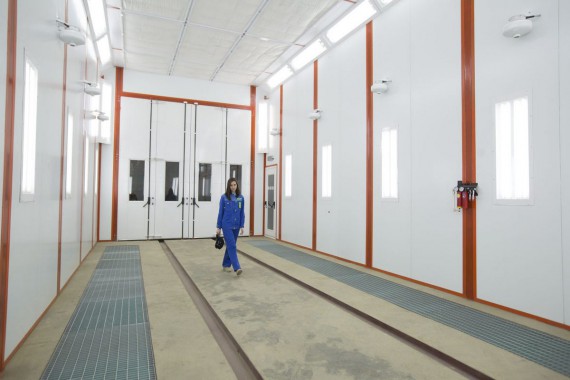 Окрасочно-сушильная камера для вилочных погрузчиков и металлоконструкций (Невьянский Машиностроительный Завод, г. Невьянск, Свердловская область)