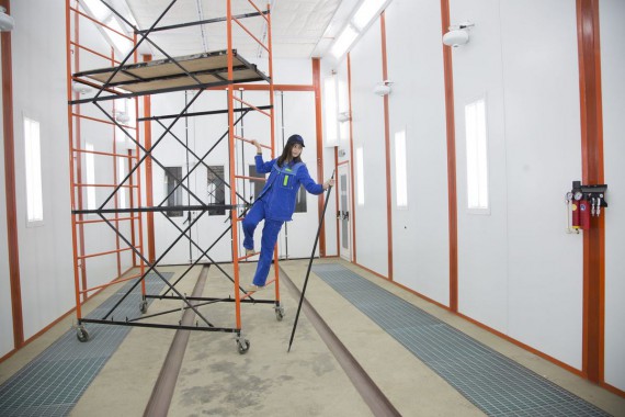 Окрасочно-сушильная камера для вилочных погрузчиков и металлоконструкций (Невьянский Машиностроительный Завод, г. Невьянск, Свердловская область)