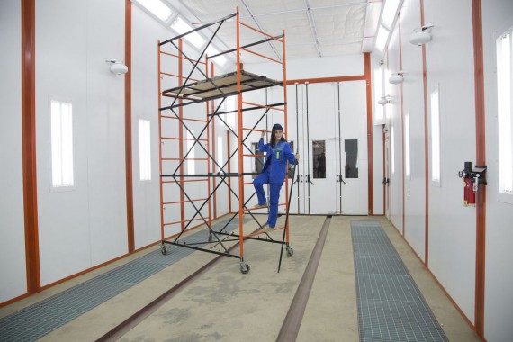 Окрасочно-сушильная камера для вилочных погрузчиков и металлоконструкций (Невьянский Машиностроительный Завод, г. Невьянск, Свердловская область)