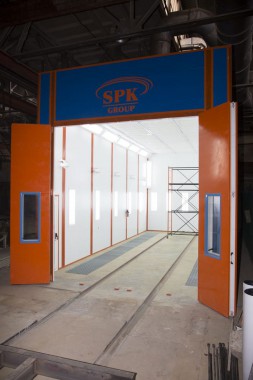 Окрасочно-сушильная камера для вилочных погрузчиков и металлоконструкций (Невьянский Машиностроительный Завод, г. Невьянск, Свердловская область)