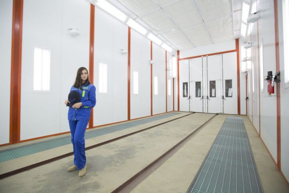 Окрасочно-сушильная камера для вилочных погрузчиков и металлоконструкций (Невьянский Машиностроительный Завод, г. Невьянск, Свердловская область)