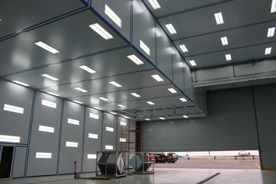 Покрасочно-сушильная камера для самолетов Airbus в Авиационно-техническом центре