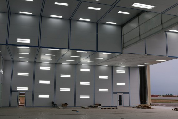 Покрасочно-сушильная камера для самолетов Airbus в Авиационно-техническом центре