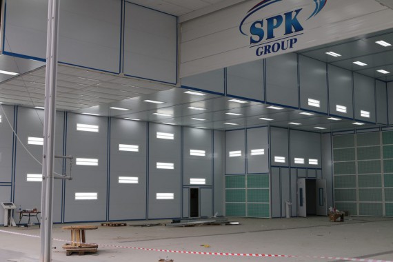 Покрасочно-сушильная камера для самолетов Airbus в Авиационно-техническом центре