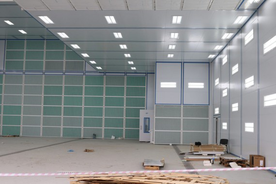 Покрасочно-сушильная камера для самолетов Airbus в Авиационно-техническом центре