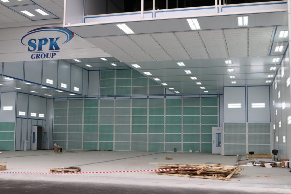 Покрасочно-сушильная камера для самолетов Airbus в Авиационно-техническом центре