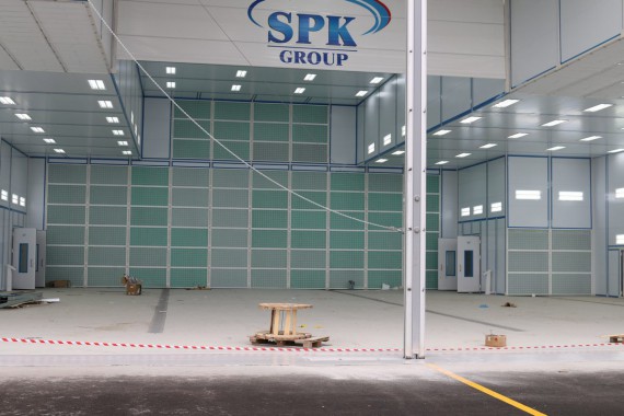 Покрасочно-сушильная камера для самолетов Airbus в Авиационно-техническом центре