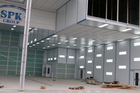 Покрасочно-сушильная камера для самолетов Airbus в Авиационно-техническом центре