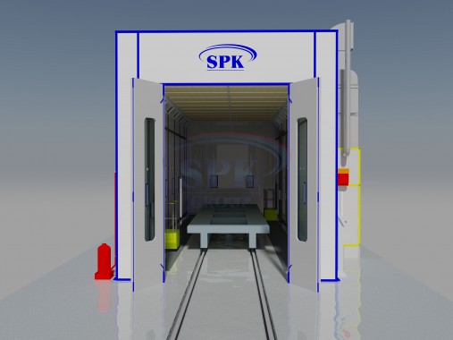 Тупиковая покрасочно-сушильная камера для грузового автотранспорта SPK-15.5.5