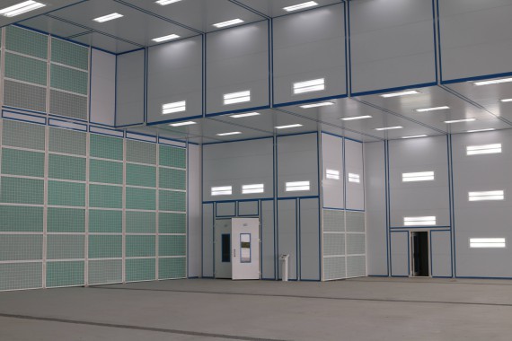 Покрасочно-сушильная камера для самолетов Airbus в Авиационно-техническом центре