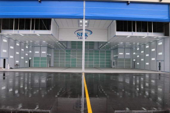 Покрасочно-сушильная камера для самолетов Airbus в Авиационно-техническом центре