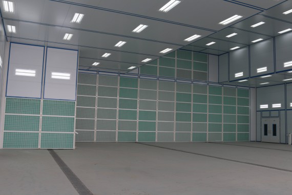 Покрасочно-сушильная камера для самолетов Airbus в Авиационно-техническом центре