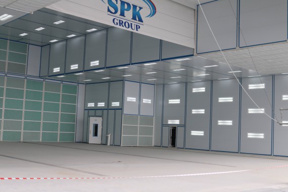 Покрасочно-сушильная камера для самолетов Airbus в Авиационно-техническом центре